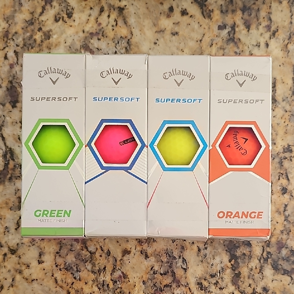 Callaway Supersoft Golf Balls - Green, Pink, Orange